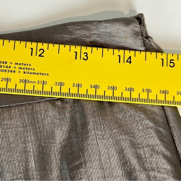 BCBGMaxAzria Metallic A-Line Box Pleated Skirt 2 - Picture 5 of 7